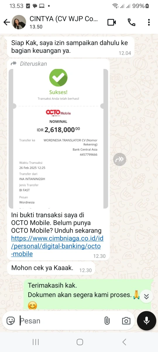 Akta Pendirian & CV WJP