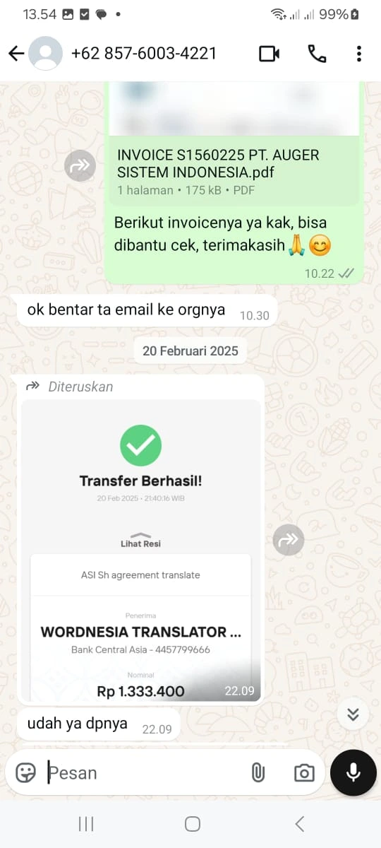 Dokumen Bisnis PT Auger Sistem